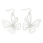 Wholesale twisted Metal Butterfly Drop Earrings L
