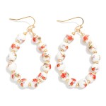 Wholesale chinoiserie Bead Beaded Teardrop Earrings L