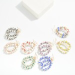 Wholesale chinoiserie Bead Beaded Teardrop Earrings L
