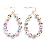 Wholesale chinoiserie Bead Beaded Teardrop Earrings L