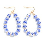 Wholesale chinoiserie Bead Beaded Teardrop Earrings L