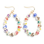 Wholesale chinoiserie Bead Beaded Teardrop Earrings L
