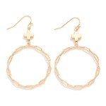 Wholesale chain Link Hoop Plus Cross Drop Earrings L