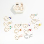Wholesale paperclip Chain Teardrop Drop Earring Plus Cross L