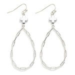 Wholesale paperclip Chain Teardrop Drop Earring Plus Cross L
