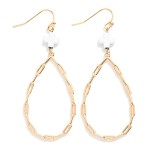 Wholesale paperclip Chain Teardrop Drop Earring Plus Cross L