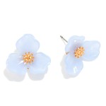Wholesale acetate Flower Stud Earrings L