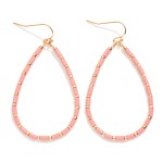 Wholesale tube Beaded Teardrop Drop Earrings Metal Stations L
