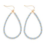 Wholesale tube Beaded Teardrop Drop Earrings Metal Stations L