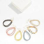 Wholesale tube Beaded Teardrop Drop Earrings Metal Stations L