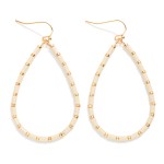 Wholesale tube Beaded Teardrop Drop Earrings Metal Stations L