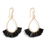 Wholesale textured Metal Rhinestone Teardrop Earrings Fanned Marbled Acetate Bea