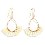 Wholesale textured Metal Rhinestone Teardrop Earrings Fanned Marbled Acetate Bea