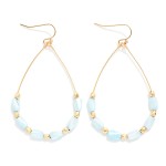 Wholesale wire Teardrop Earrings Faceted Cylinder Beads L