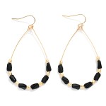 Wholesale wire Teardrop Earrings Faceted Cylinder Beads L