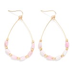 Wholesale wire Teardrop Earrings Faceted Cylinder Beads L