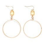 Wholesale glass Crystal Metal Hoop Drop Earrings L