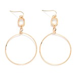 Wholesale glass Crystal Metal Hoop Drop Earrings L