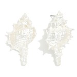 Wholesale large Metal Pearl Murex Drop Earrings L