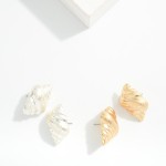 Wholesale metal Shell Post Drop Earrings L