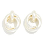 Wholesale layered Metal Hoop Door Knocker Post Drop Earrings L