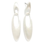 Wholesale linked Metal Long Tapered Oval Post Drop Earrings L
