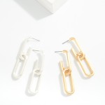 Wholesale large Paperclip Chain Link Post Drop Earrings L