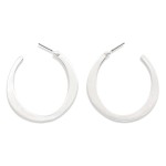 Wholesale flat Tapered Metal Hoop Earrings D