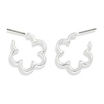 Wholesale metal Flower Hoop Earrings D