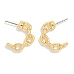 Wholesale metal Chain Link Half Hoop Earrings L