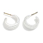 Wholesale layered Metal Hoop Drop Earring Twisted Metal D