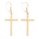 Wholesale metal Bubble Cross Drop Earring L