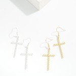 Wholesale metal Bubble Cross Drop Earring L