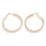 Wholesale twisted Flat Metal Hoop Earrings D