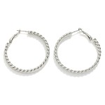 Wholesale twisted Flat Metal Hoop Earrings D