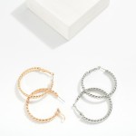 Wholesale twisted Flat Metal Hoop Earrings D