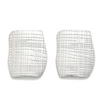 Wholesale metal Rectangular Post Drop Earrings Geometric Engraving Detail L