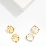 Wholesale metal Medallion Post Drop Earring Horse L