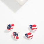 Wholesale enamel Americana Heart Post Drop Earring L