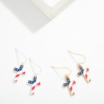 Wholesale enamel Americana Cross Drop Earring L