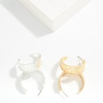 Wholesale hammered Metal Tapered Hoop Earrings D