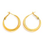 Wholesale tapered Metal Hoop Earrings Stainless Steel D