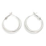 Wholesale tapered Metal Hoop Earrings Stainless Steel D