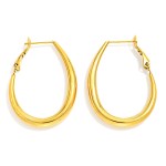 Wholesale metal Tapered Teardrop Hoop Earrings Stainless Steel L