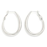 Wholesale metal Tapered Teardrop Hoop Earrings Stainless Steel L