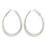 Wholesale tapered Oval Hoop Earrings Stainless Steel L