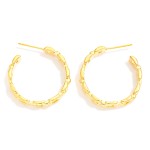 Wholesale chain Link Hoop Earrings Gold Dipped D