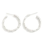 Wholesale chain Link Hoop Earrings Gold Dipped D