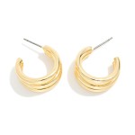 Wholesale metal Triple Hoop Earrings D