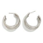 Wholesale layered Metal Hoop Earrings D